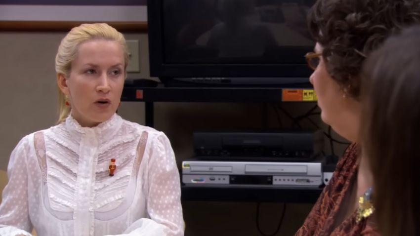 Angela Kinsey plays Angela Martin in the popular NBC series "The Office."