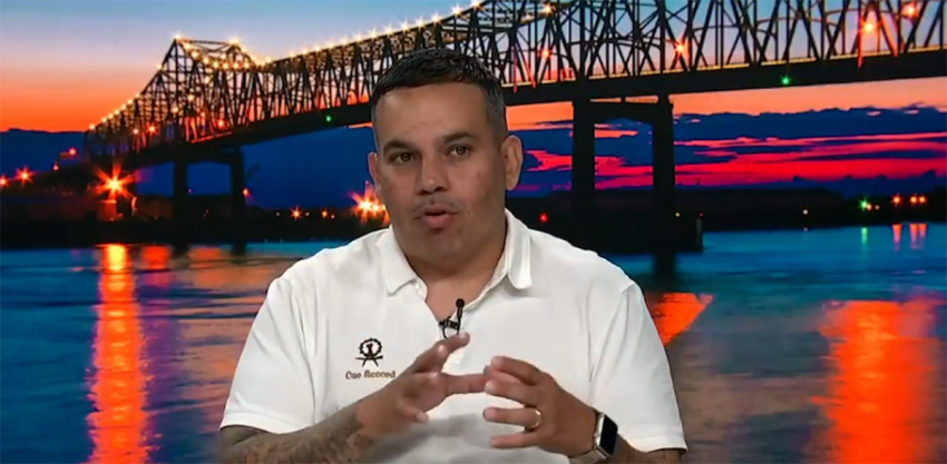 Andy "Rebirth" Pellerano speaks to Fox News opinion host Jesse Waters on May 4, 2024.