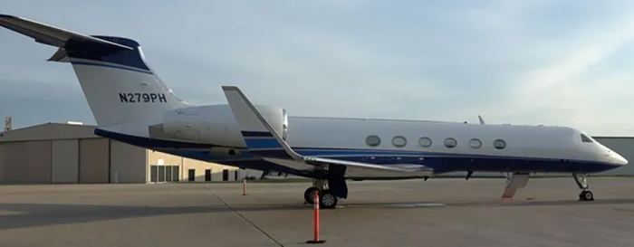 Daystar jet on the ground at Fort Worth Meacham Airport in Fort Worth, Texas. 
