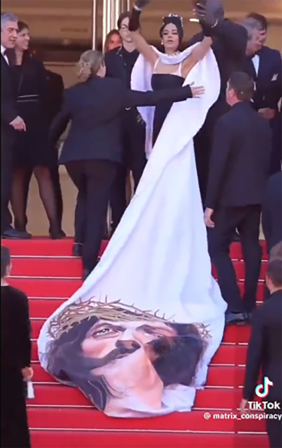 The 77th edition of the Cannes Film Festival was marked by controversial moments this year, including a female security guard clashing with Dominican actress Massiel Taveras’ dress depicting Jesus Christ on the red carpet in southern France on May 25, 2024.