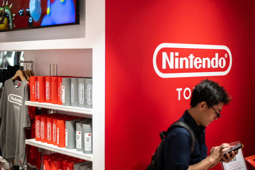 People visit a Nintendo store in Shibuya district of Tokyo on May 2, 2024.