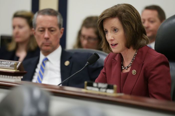 The House Armed Services Committee's Oversight and Investigations Subcommittee Chairwoman Vicky Hartzler, R-Mo.,delivers opening remarks during a hearing about the transfer of detainees from the military prison in Cuba in the Rayburn House Office Building on February 12, 2015 in Washington, D.C.. The subcommittee heard testimony from Pentagon and State Department officials before going into a closed setting for questions. 