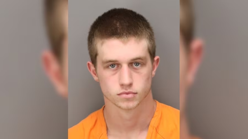 Christian Maier, 18, was slapped with a felony criminal mischief charge after allegedly leaving "donut burnouts" on a street pride mural in St. Petersburg, Florida. 