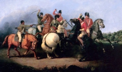 The Battle of Cowpens, an American Revolution battle that took place in 1781. 