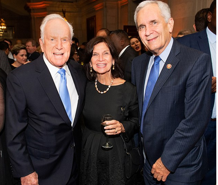 Rep. Lloyd Doggett, D-Texas (right), attends an event at the Andrew W. Mellon Auditorium in Washington, D.C., Oct. 30, 2019. 