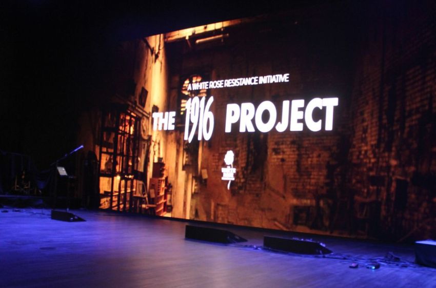 Screening of "The 1916 Project" at the Cornerstone Chapel in Leesburg, Virginia, on July 22, 2024.