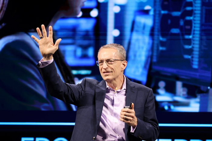 Intel CEO Pat Gelsinger delivers a speech at Taipei Nangang Exhibition Center during Computex 2024, in Taipei, Taiwan, on June 4, 2024. 