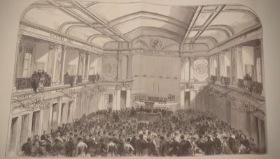 A 19th century gathering of the Evangelical Alliance, an Evangelical Christian group based in London, England. 