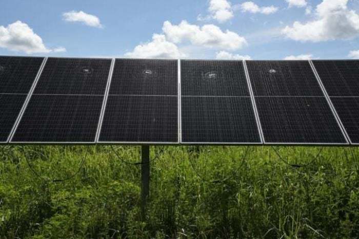 Solar panels destroyed by Hashem Younis Hashem Hnaihen in Florida. 