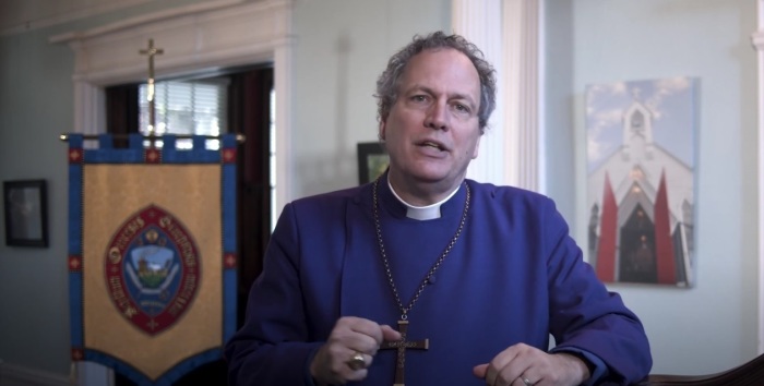 The Rt. Rev. Frank Logue, bishop of The Episcopal Diocese of Georgia, speaking in a video uploaded March 30, 2024. 