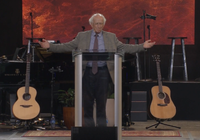 John Piper speaks at the Sing! conference in Nashville, Tennessee.