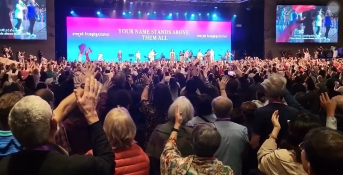 Attendees worship at Youth With a Mission's Together 2024 conference in Manilla, Phillipines, in September 20224. 