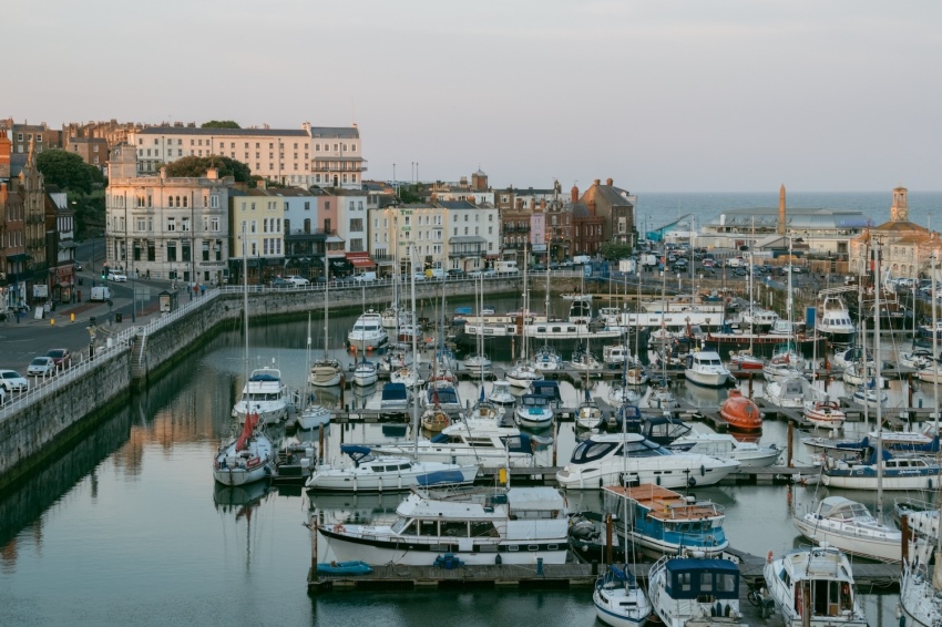 The harbor in Ramsgate, England.