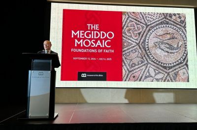 Museum of the Bible CEO Carlos Campo during a reception celebrating the opening of the Megiddo Mosaic on Sept. 15, 2024. 