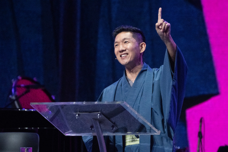 Michael Oh, Lausanne's global executive director, speaks at the 50th anniversary celebration of Lausanne Movement at the Fourth Lausanne Congress on World Evangelization in Incheon, South Korea, on Sept. 24, 2024.