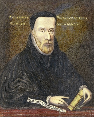 A 19th century portrait of William Tyndale (c.1490-1536), a Protestant theologian best known for his work to translate the Bible into English. 