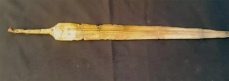 Archaeologists discovered a bronze sword inscribed with the cartouche of Ramesses the Great.