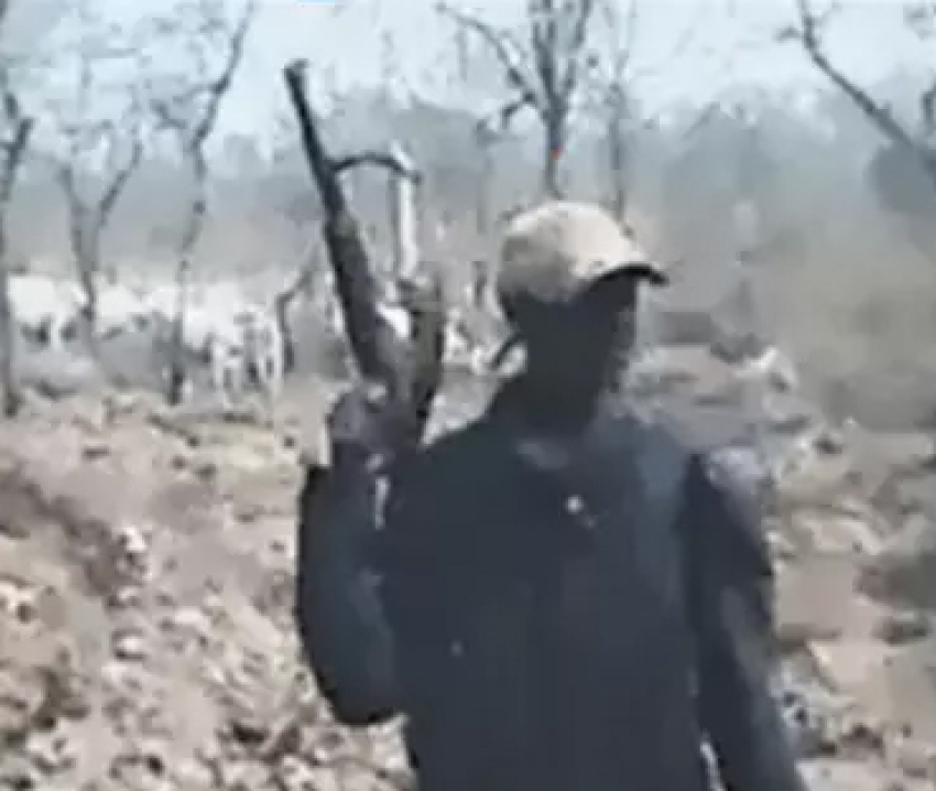 Fulani herdsman in north-central Nigeria in screenshot from video obtained by Morning Star News.