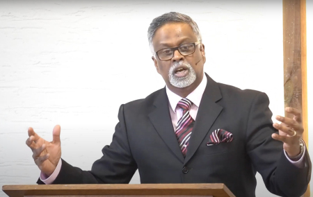 Pastor Dia Moodley was arrested after commenting on Islam and affirming that sex is binary while street preaching outside Bristol University, Oct. 10, 2024.