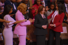 Kamala Harris receives prayer, likened to biblical Esther during worship at Ga. megachurch