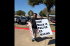 Protester arrested after causing 'disturbance' outside Texas megachurch