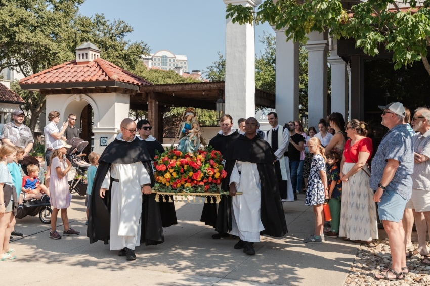 A Marian procession through Las Colinas in Irving, Texas, was held as part of the 2024 DFW Italian Festival.