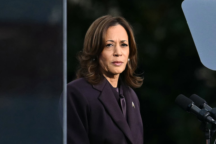 U.S. Vice President and Democratic presidential candidate Kamala Harris speaks at Howard University in Washington, D.C., on Nov. 6, 2024. Former President Donald Trump won a sweeping victory on Nov. 6, 2024, in the U.S. presidential election, defeating Harris to complete a historic political comeback. 