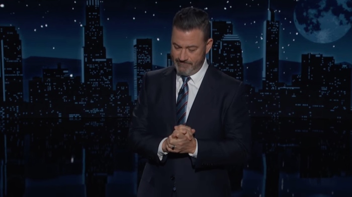 'Jimmy Kimmel Live' host Jimmy Kimmel cries during his opening monologue on Nov. 6, 2024, during which he said Trump's electoral victory was 'a terrible night.'