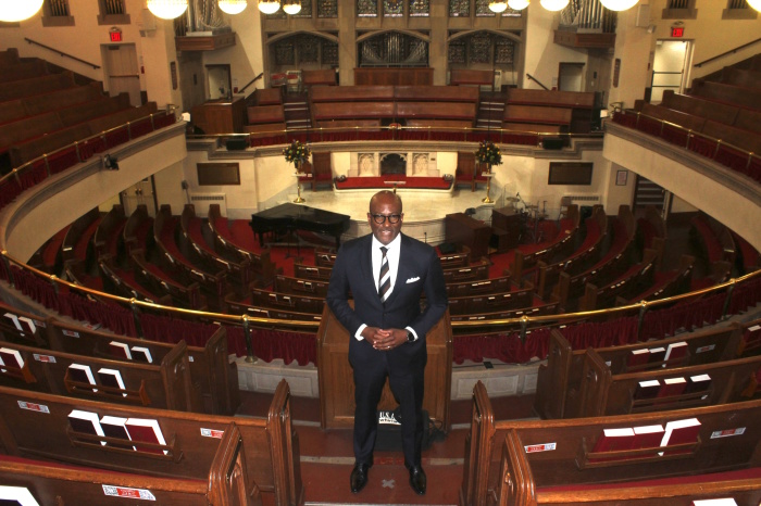 Kevin R. Johnson, the new senior pastor of the Abyssinian Baptist Church in New York City his big plans to impact the church's changing Harlem neighborhood.