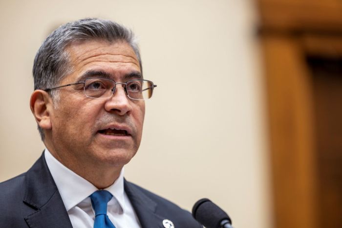 Health and Human Services Secretary Xavier Becerra speaks during a hearing on Capitol Hill on Nov. 20, 2024 in Washington, D.C. 