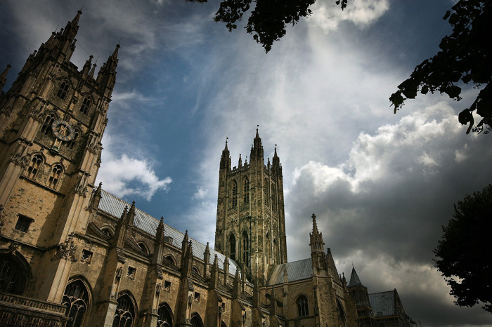 Canterbury Cathedral stands under clouds, on July 16, 2008, in Canterbury, England.