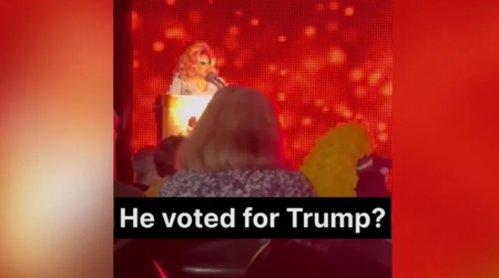 A man wearing a wig and dress was caught on video threatening to "kill" a Trump supporter following a drag event at a Dallas church.