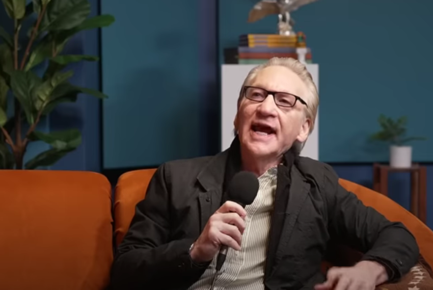 Comedian Bill Maher appears on an episode of the "Pod Save America" podcast, Feb. 23, 2025.