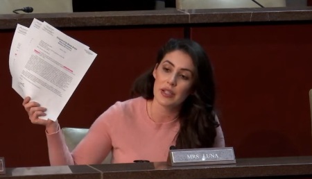 Rep. Anna Paulina Luna, R-Fla., threatens mayors with criminal referrals during a House of Representatives Committee on Oversight and Government Reform hearing in Washington, D.C. on March 5, 2025.