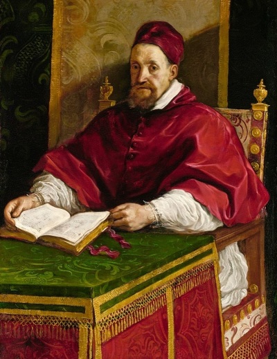 Pope Gregory XV (1554-1623), the former head of the Roman Catholic Church who created the precedent of secret ballots for papal elections.