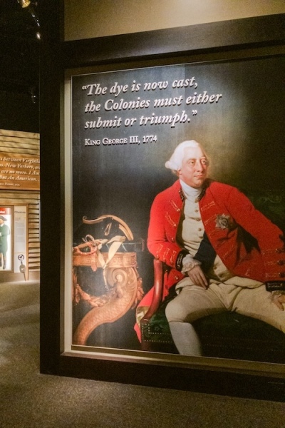 Inside the American Revolution Museum in Yorktown, Virginia.