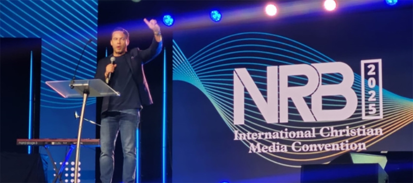 Pastor Samuel Rodriguez of the National Hispanic Christian Leadership Conference (NHCLC) speaks at the NRB's International Christian Media Convention in Grapevine, Texas.