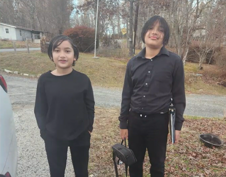 North Carolina brothers Josiah, 13 (R), and Joshua Leviskia, 11 (L), were killed after a tree crashed into their family's home in Brevard on March 16, 2025.