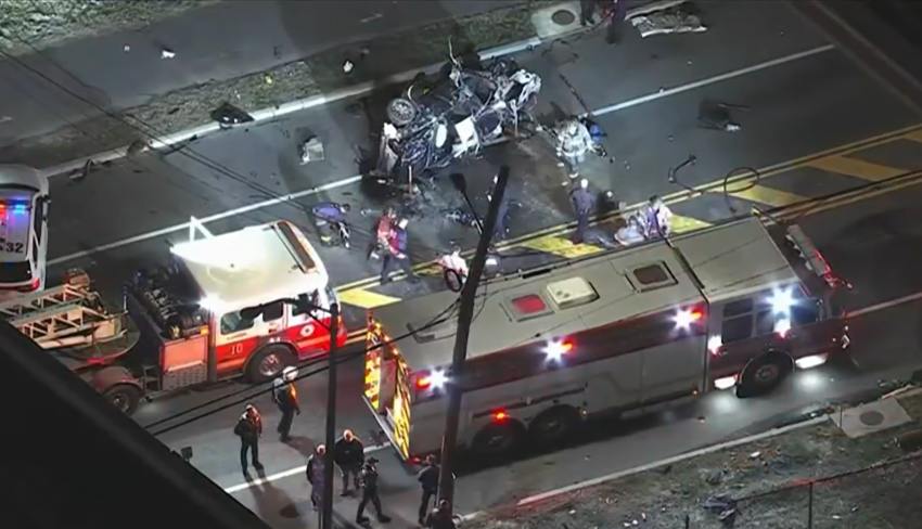 Aaron Davis, 23, and his brother Joshua Davis died in a car crash on March 21, 2025. A 2006 Mazda they were traveling in overturned numerous times after hitting a guardrail while racing before falling and crashing on Castor Avenue, below the I-95 overpass in Philadelphia, Pennsylvania.