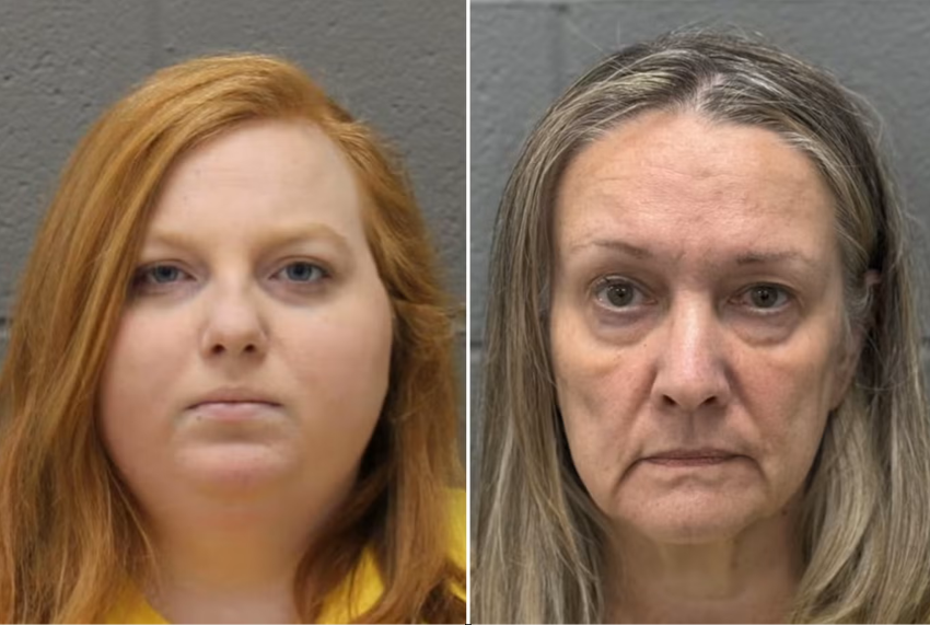 Bonnie Elizabeth Brown, 25, (L) and Sherri Delle Mauldin, 60, have been charged with improper sexual contact 