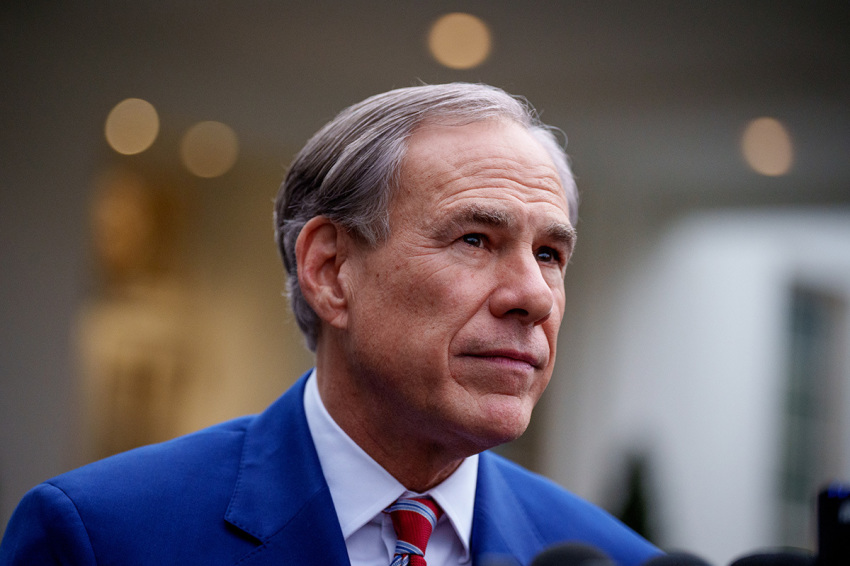 Texas Gov. Greg Abbott takes a question from a reporter outside the West Wing after meeting with U.S. President Donald Trump at the White House on Feb. 5, 2025, in Washington, D.C. Abbott met with Trump to discuss the situation on the southern border. 