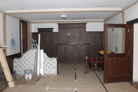 Inside the incomplete Wilkerson Memorial Library at the Brooklyn Adult & Teen Challenge at 416 Clinton Avenue. When complete, it will feature items recording the history of the faith-based addiction recovery program Teen Challenge started by Evangelist David Wilkerson in 1958.