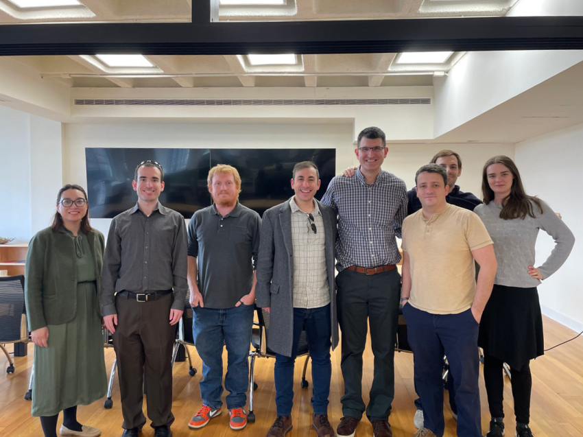 Dr. Eithan Haim (center) came to visit The Christian Post Washington DC newsroom on March 4, 2025 before attending President Trump's Joint Address to Congress as guest of Sen. Josh Hawley.