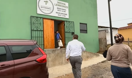 Tennessee missionary Josh Sullivan, 34, walks in front of his church in Motherwell, South Africa in February 2025.