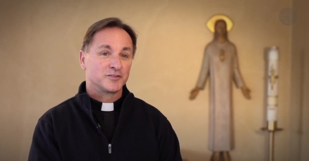 Father Matthew Foley in a 2019 interview. 