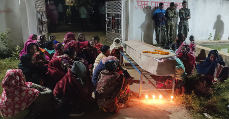 Burial of Pastor Subhash Baghel on Jan. 27, 2025, in Bastar District, Chhattisgarh state, India.