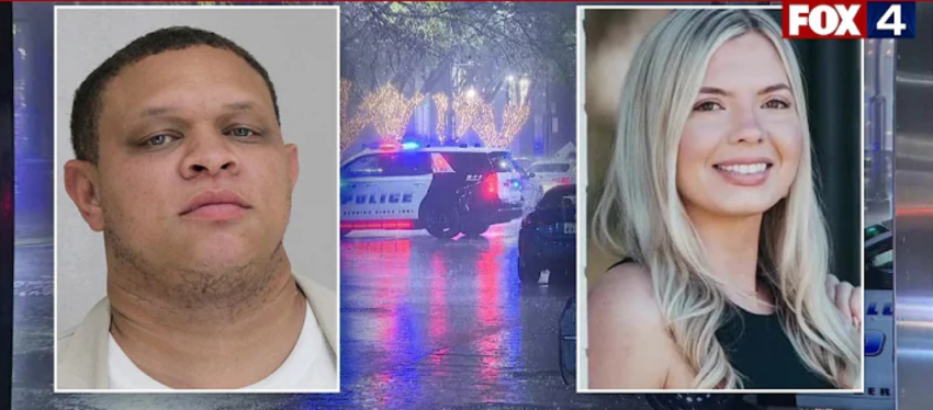 Kendrick Finch of Dallas (left) is accused of fatally shooting Houston real estate agent Ashlee Long (right).