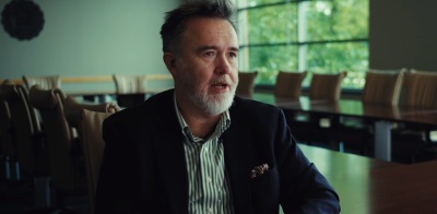 Rod Dreher, conservative Christian author and editor, being interviewed for the 2025 documentary "Live Not By Lies," which was based off of one of his books. 