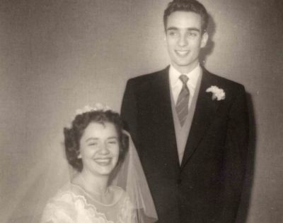 A wedding photo depicting Jochen “Jack” Wurfl (R) and his wife, former Miss El Salvador, Zonia Nusen (L). 