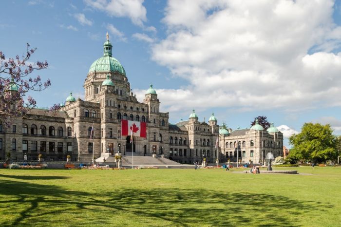 The British Columbia Parliament Building in Victoria.